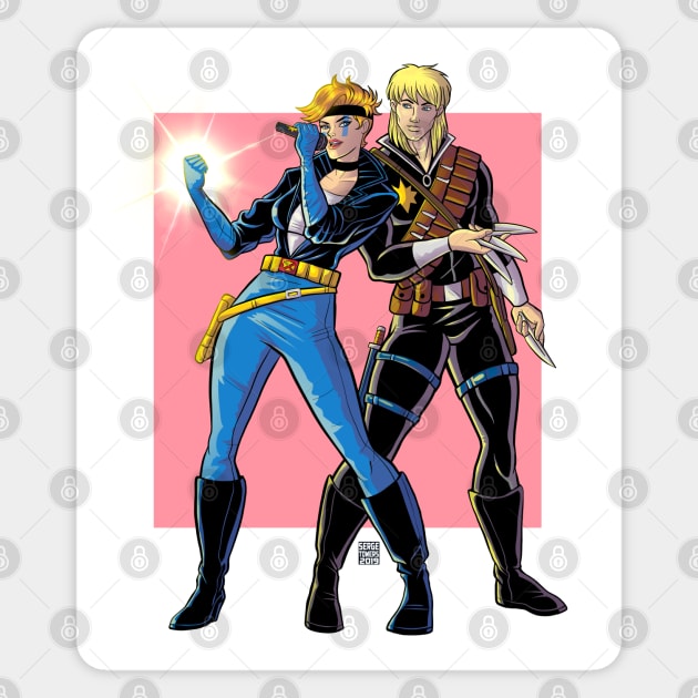 Longshot and Dazzler Sticker by sergetowers80